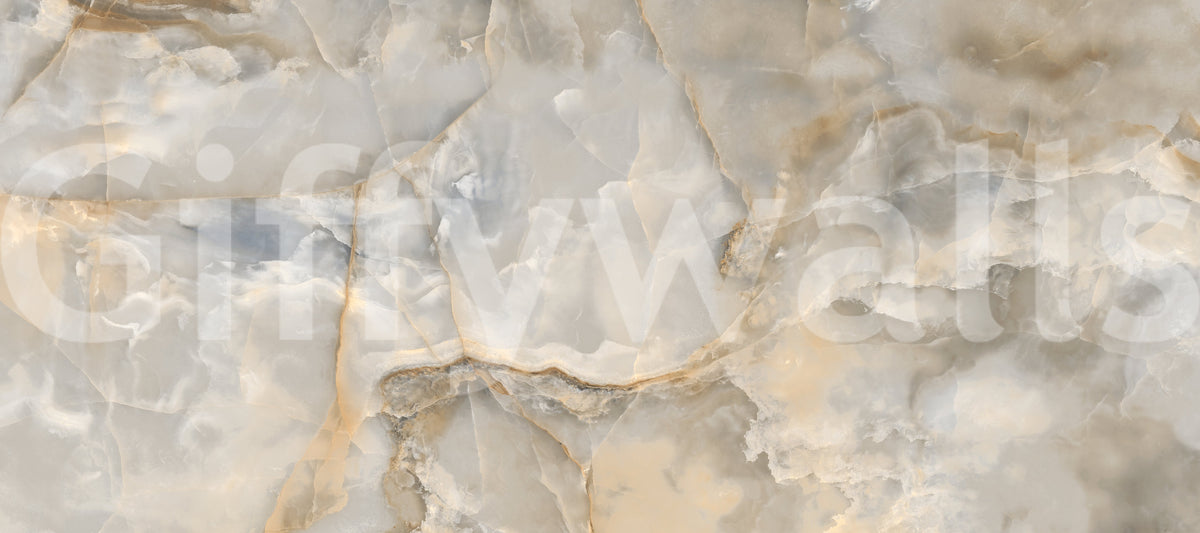 Murale da parete con venature di marmo color crema, dall’effetto rilassante