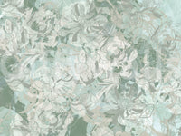 Wandbild mit botanischem Blumenmuster in sattem Salbei- und Olivgrün