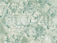 Botanisches Blumen-Wandbild in Eukalyptus-Minzgrün