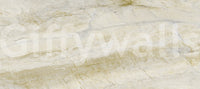 Papier peint mural panoramique en pierre crème veinée d’or