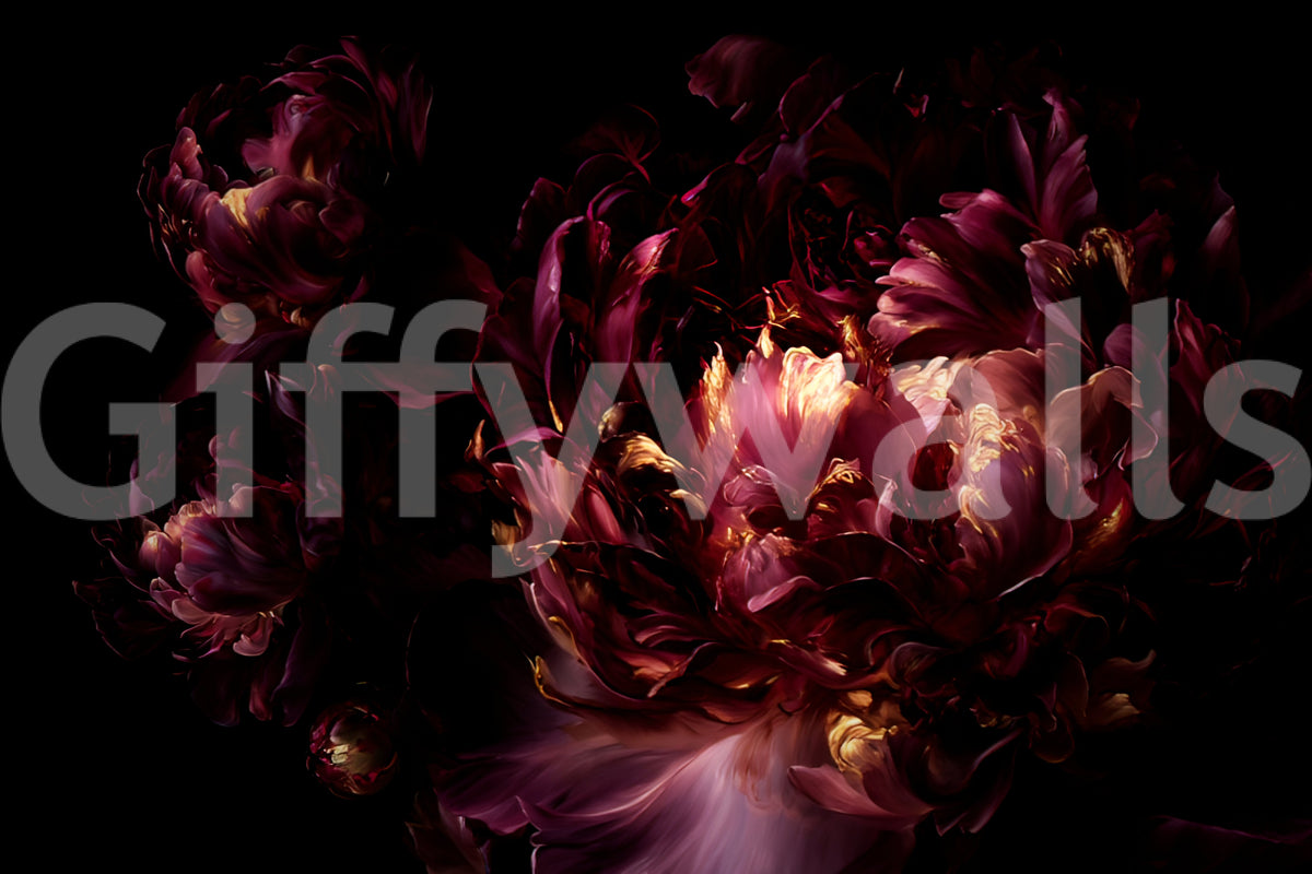 Wandbild „Mitternachtsrote Blüte“