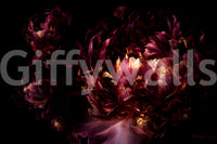 Wandbild „Mitternachtsrote Blüte“