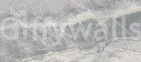 Full view of marble wallpaper with gray stone, a cream band and fine white veins GD14203