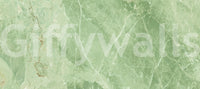 Papier peint panoramique effet pierre de marbre veiné vert sauge
