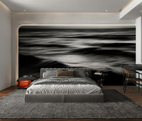 A contemplative wave texture wallpaper mural for a feature wall.

