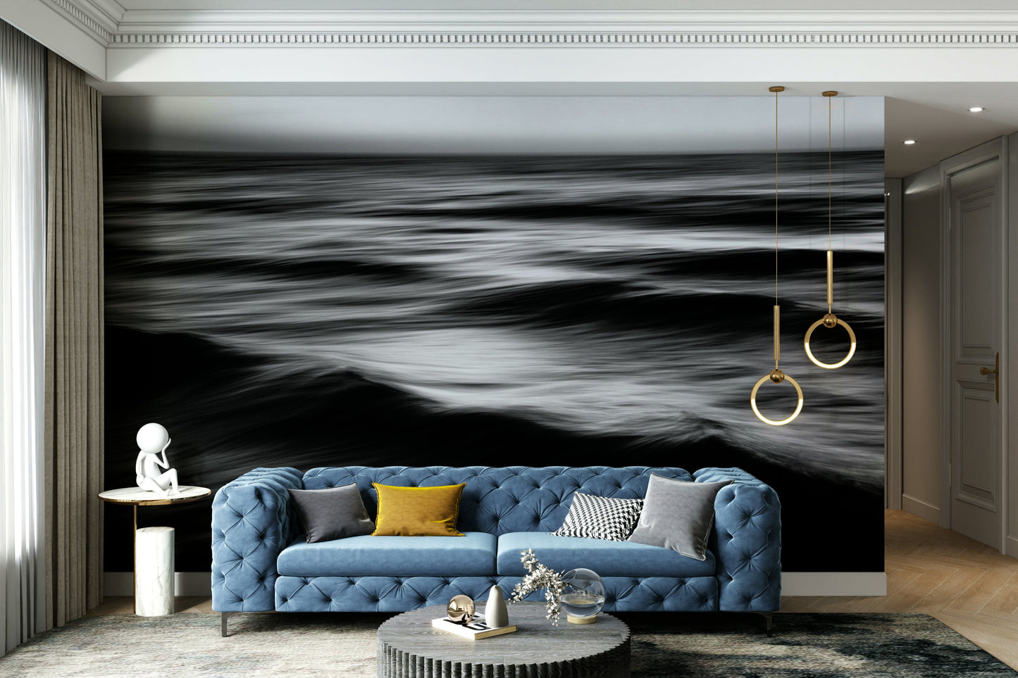 A serene ocean motion wall mural for your decor.


