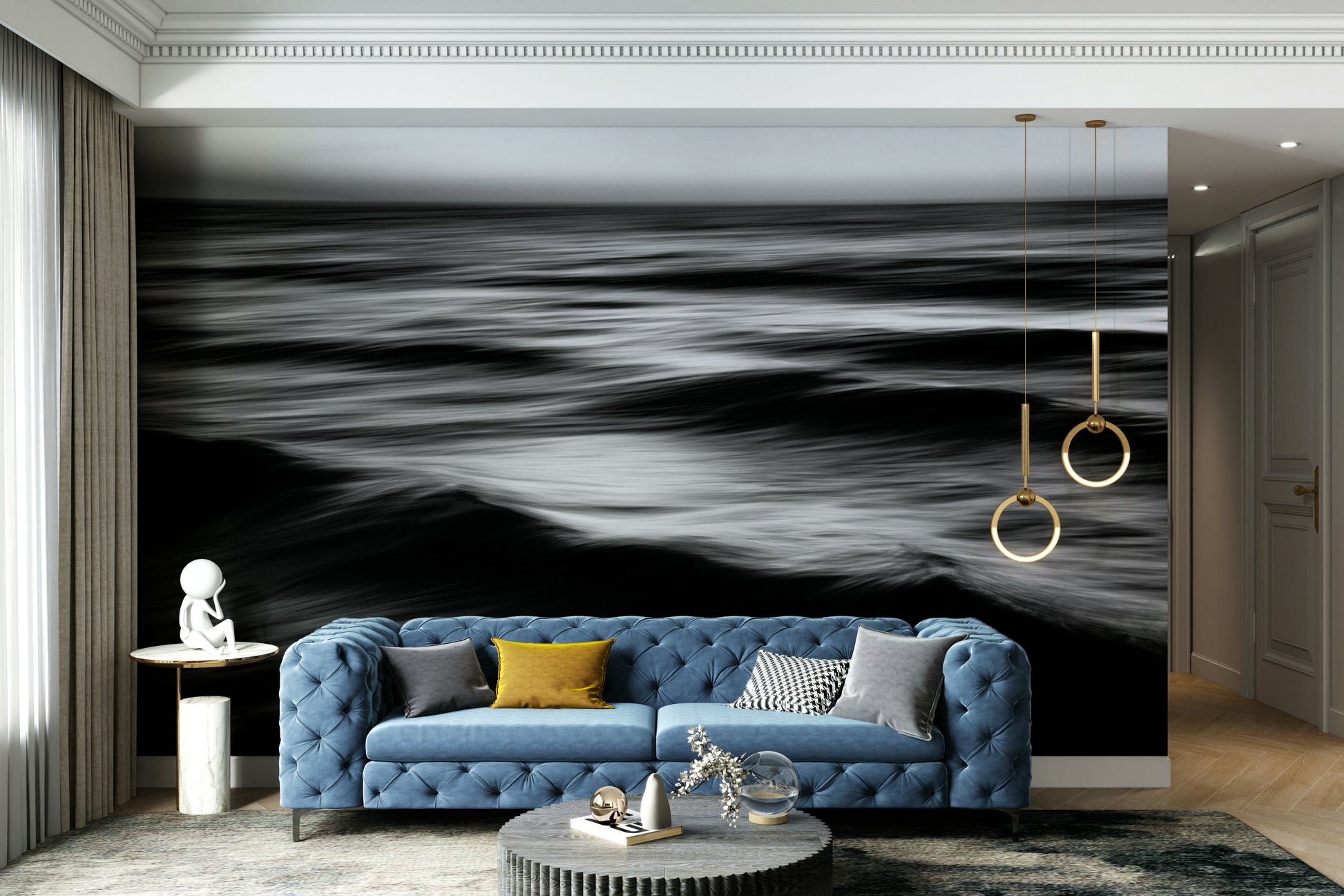A serene ocean motion wall mural for your decor.

