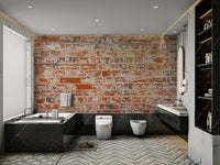 Realistic brick wallpaper for walls with vintage look


