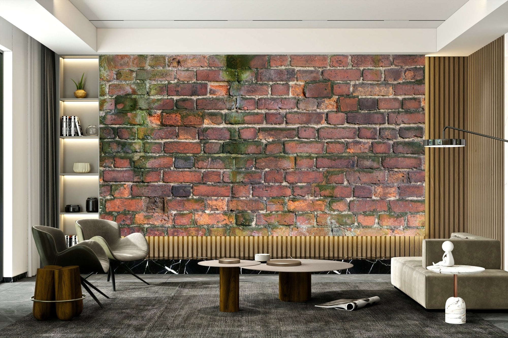 Realistic aged wall depiction.

