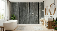 Authentic wood grain mural, fissured surface, reclaimed wood wallpaper.