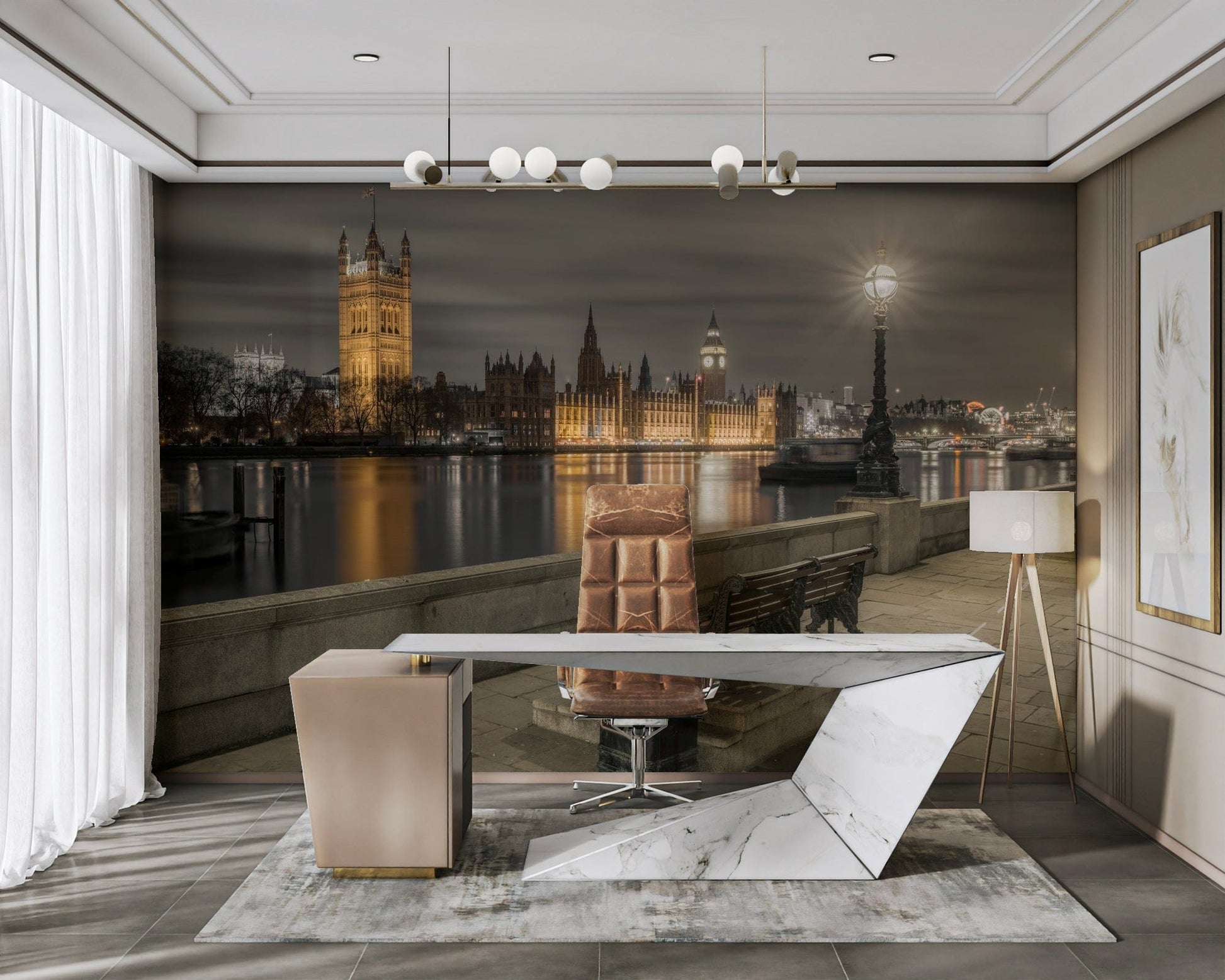 A sophisticated and elegant wall covering.

