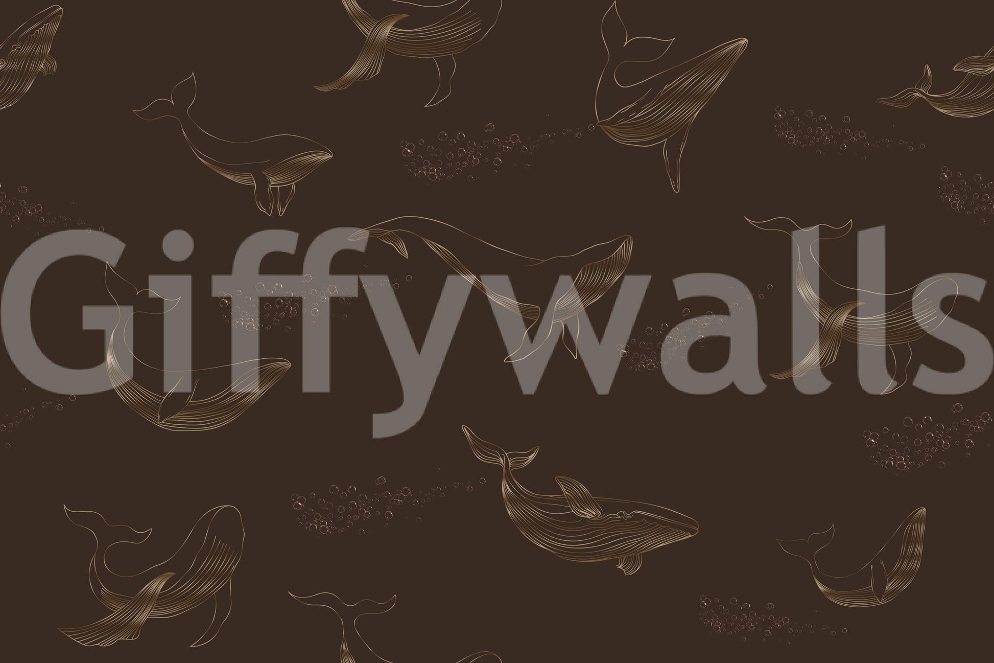 Matte finish peel and stick wallpaper with whale art.