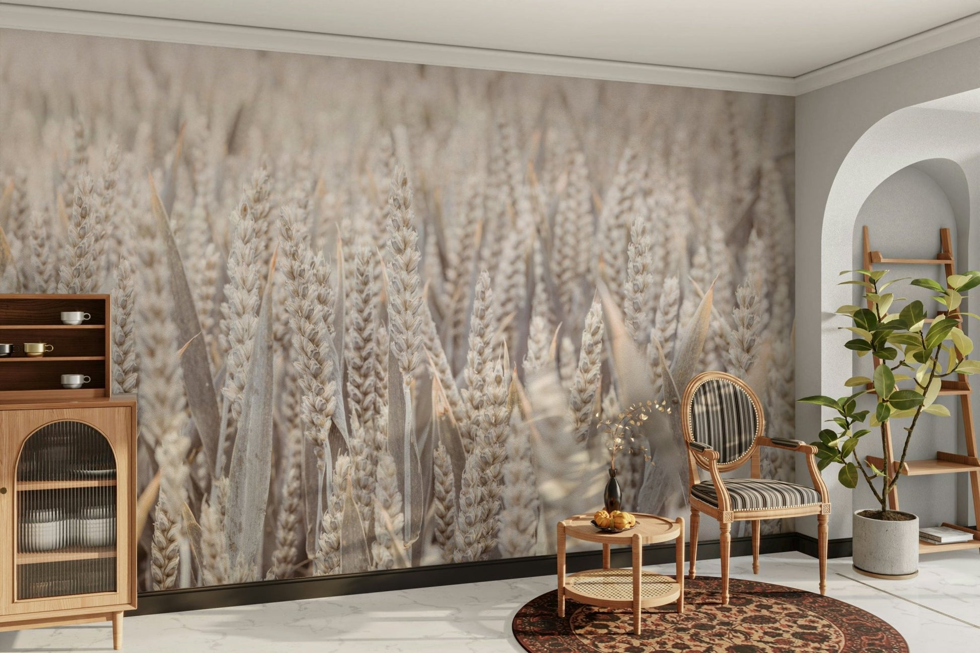 Sense of peaceful tranquility and rustic charm.

