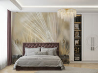 Serene and calming wheat mural for modern interiors

