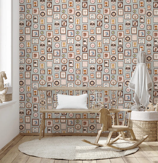 Whimsical Animal Portraits Wallpaper⁠
