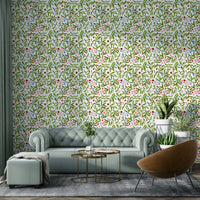 The wallpaper for walls being admired in a home.