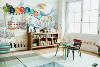 The design features a friendly mermaid and various sea creatures.

