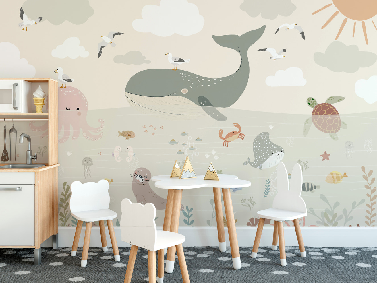 The Beach Edge - Poster Vagues et Sable Beige | Décoration Murale The Beach Edge - Poster Vagues et Sable Beige | Décoration Murale