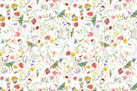 The wallpaper has a smooth, non-reflective matte finish.

