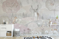 Fun Animal Wall Mural for Children
