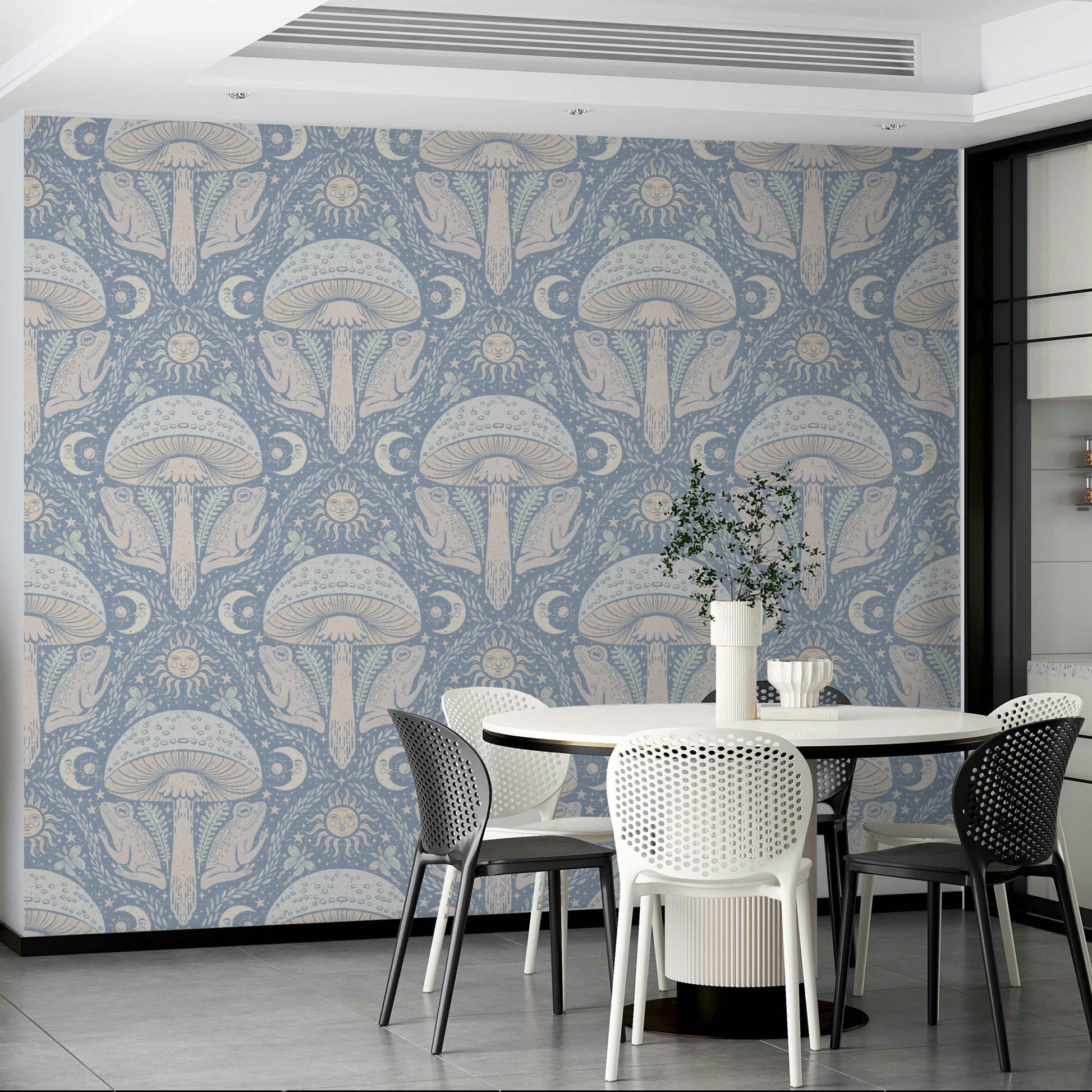 Enchanted forest theme with pastel toadstool design

