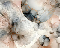 Modern nursery wall with soft green foliage and white furniture.