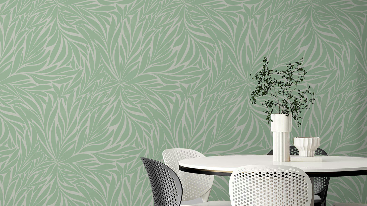 Whispering leaves wallpaper with soft foliage


