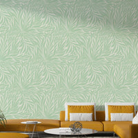 Subtle nature wallpaper with leaf illustrations

