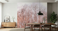Faded Whispering Winter Reeds botanical wallpaper, pale neutral tones.