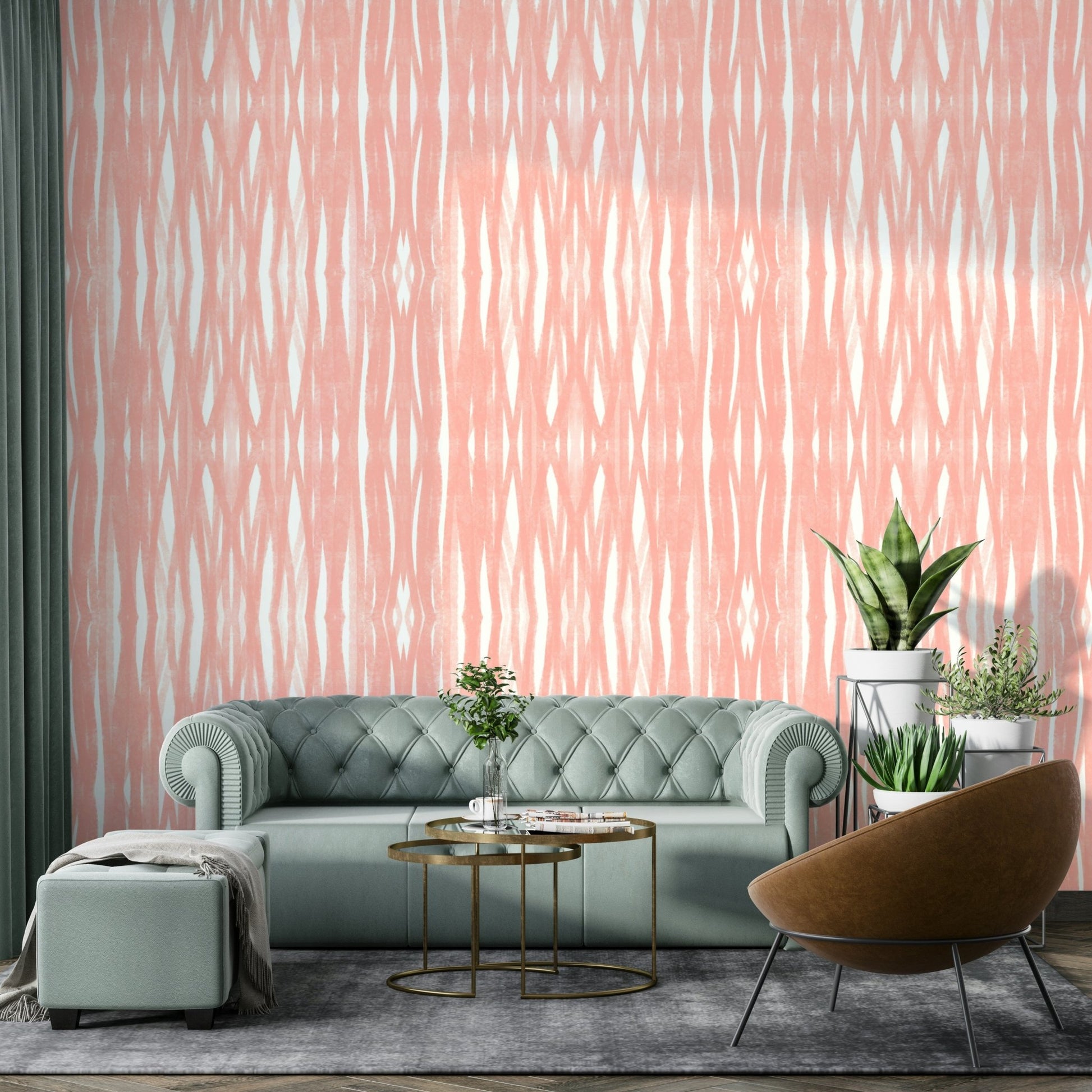 Elegant coral tone wallpaper for stylish interiors


