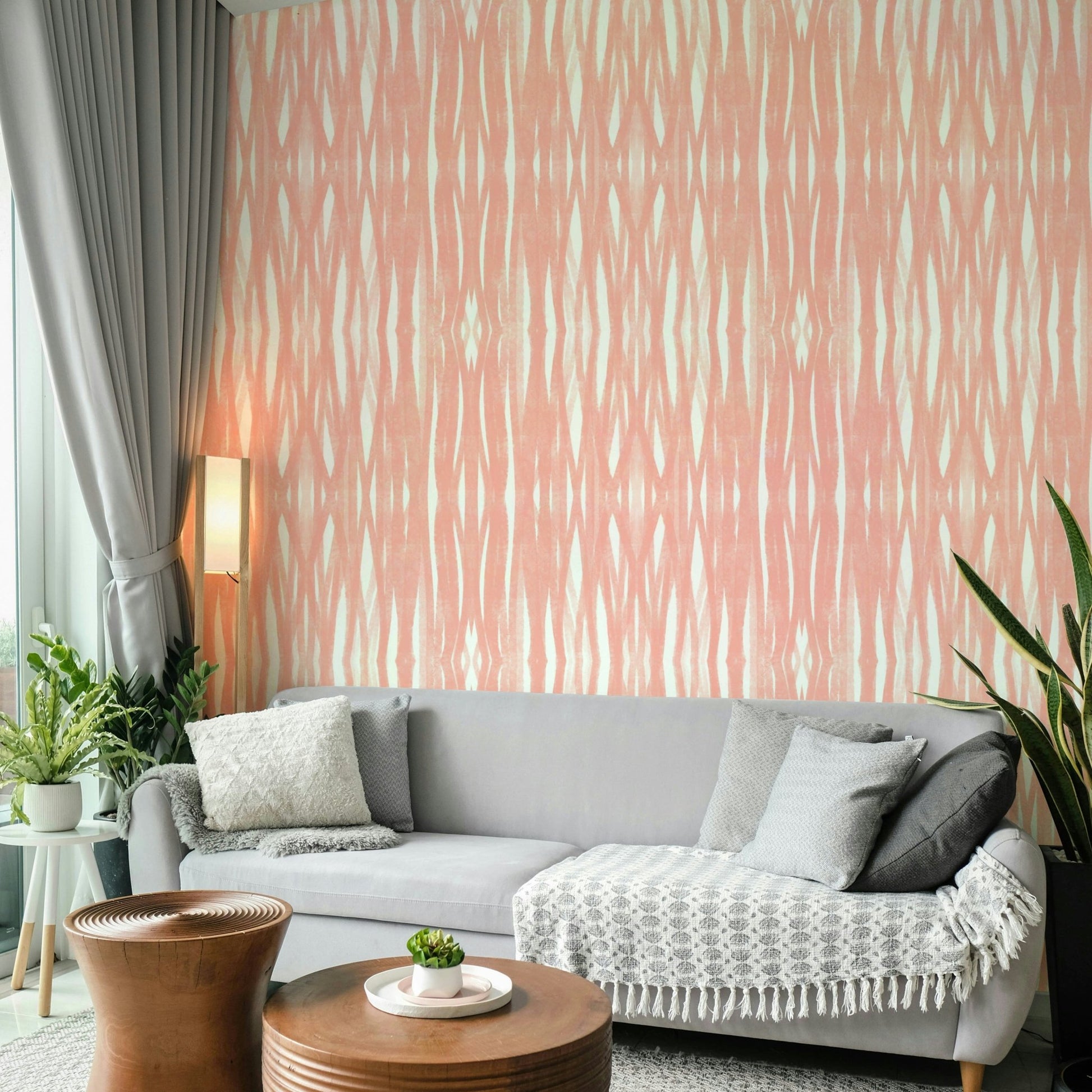 Subtle coral tones in Whispers of Coral wallpaper

