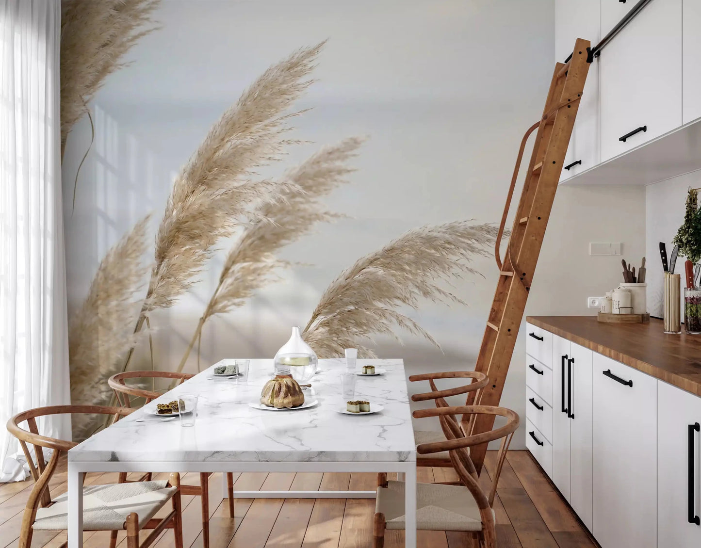 Muurschildering "Fluisteringen van de Pampaskust"