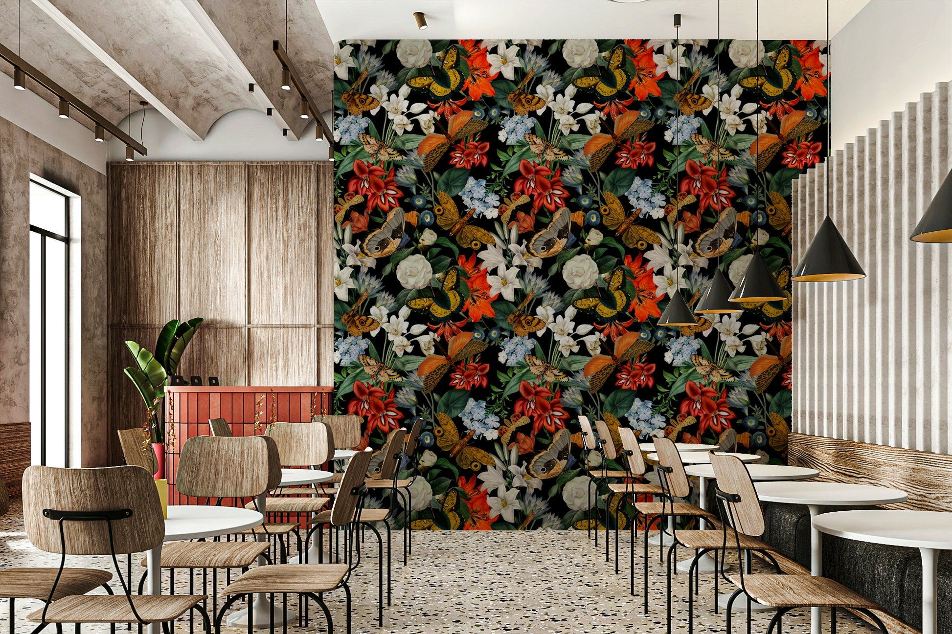 Soft and serene wallpaper design with night-themed elegance

