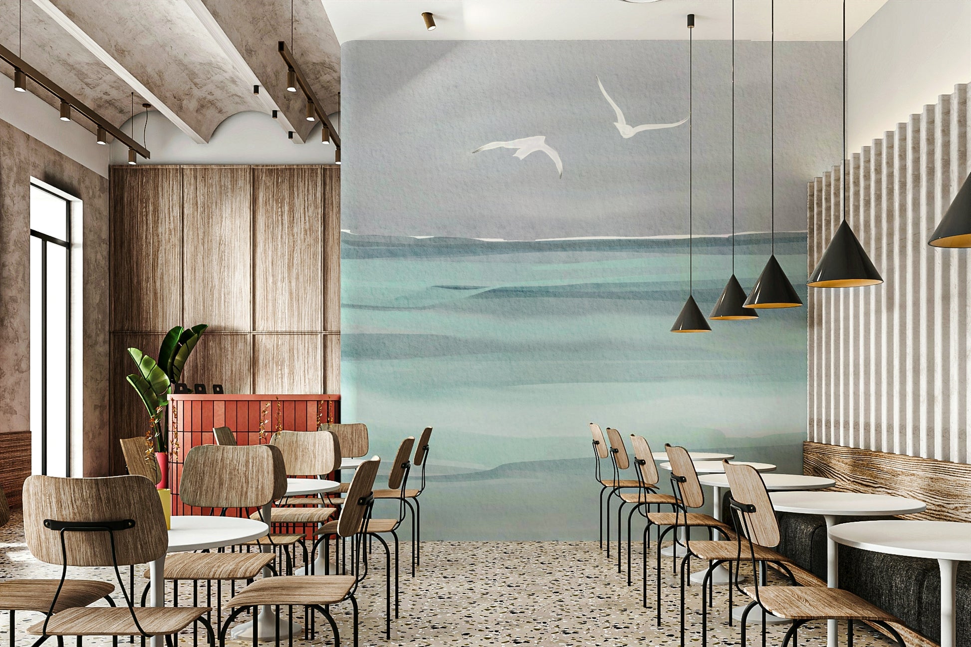 Easy install coastal mural

