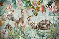 Wallpaper for walls showcasing a wild tropical vintage adventure

