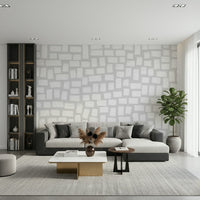 A graceful subtle pattern wall mural in cool, neutral tones.