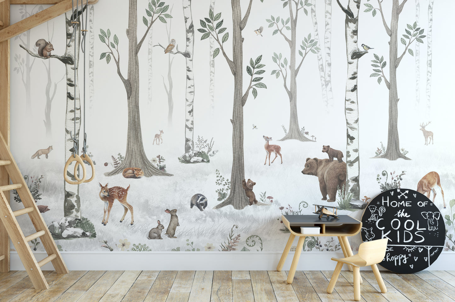 White Forest Wallpaper for Walls - Giffywalls
