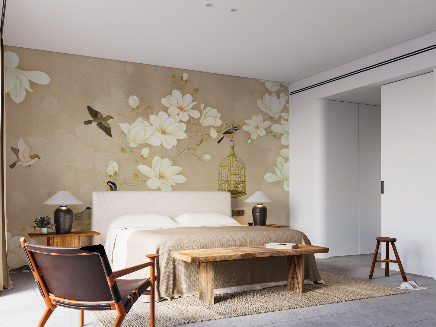 White Magnolia Flowers Wallpaper Murals - Giffywalls
