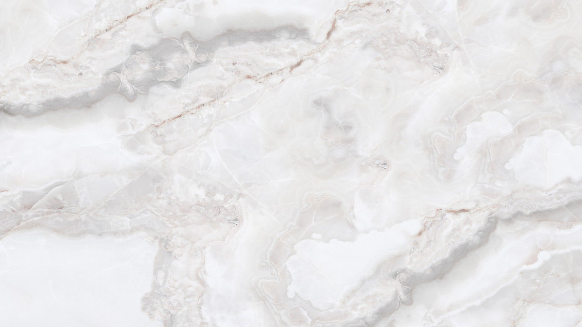 White Marmor Wallpaper Wandbild in your room — zoomed