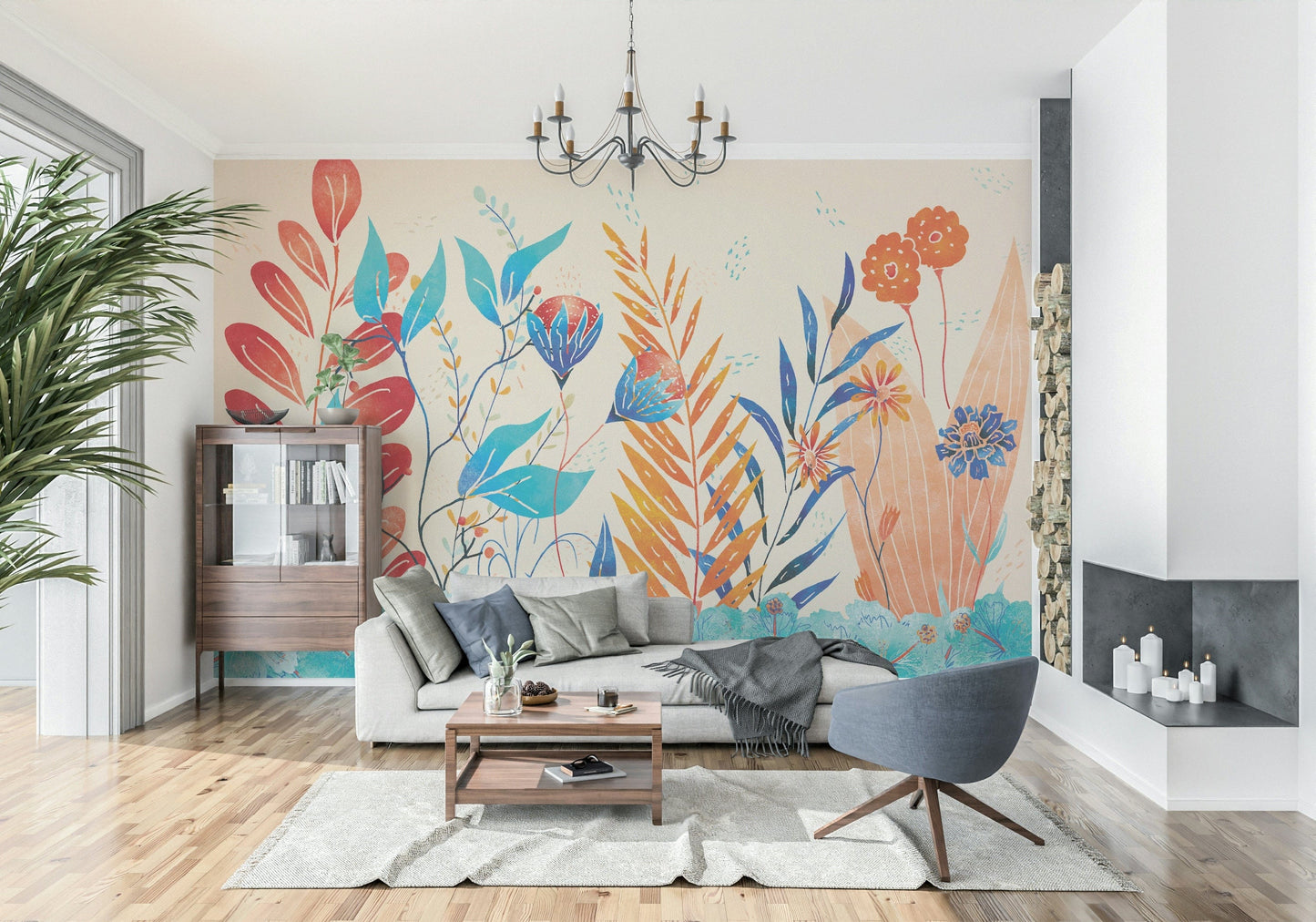 Wild Bloom Symphony Wall Mural