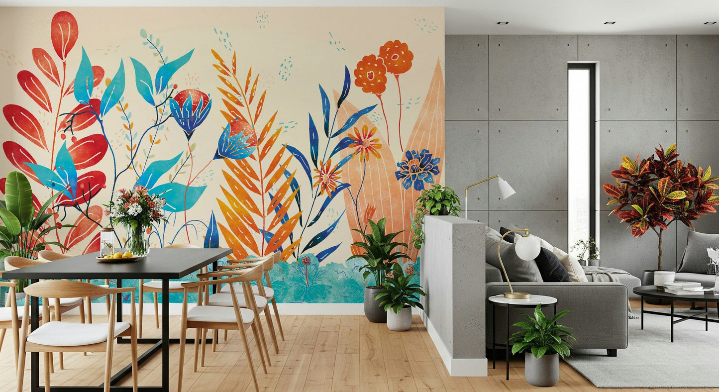 Wild Bloom Symphony Wall Mural