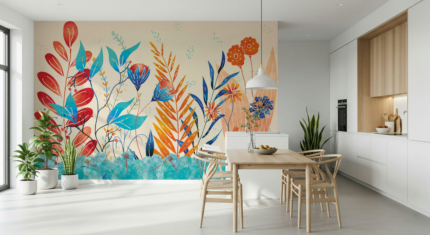 Wild Bloom Symphony Wall Mural