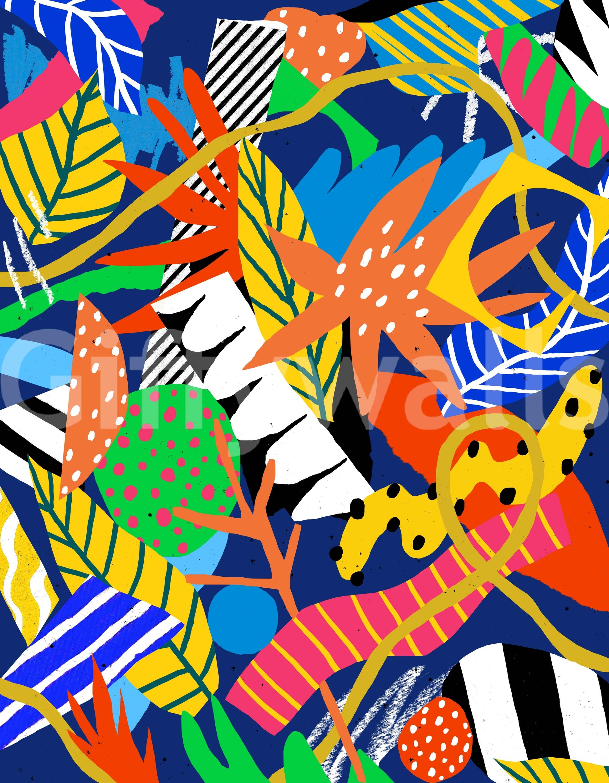 A high-quality exotic forest wall mural for walls.

