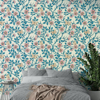 Floral wall mural adding charm to any space

