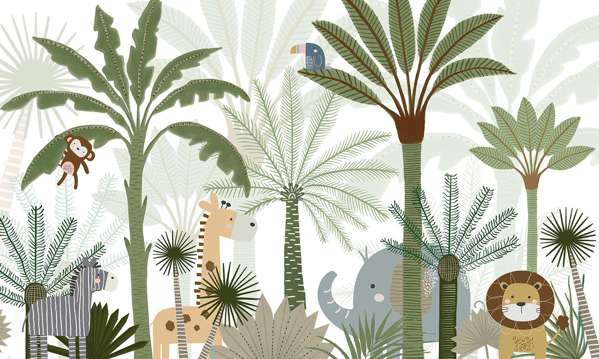 Papier peint animal abstrait de safari sauvage in your room — zoomed