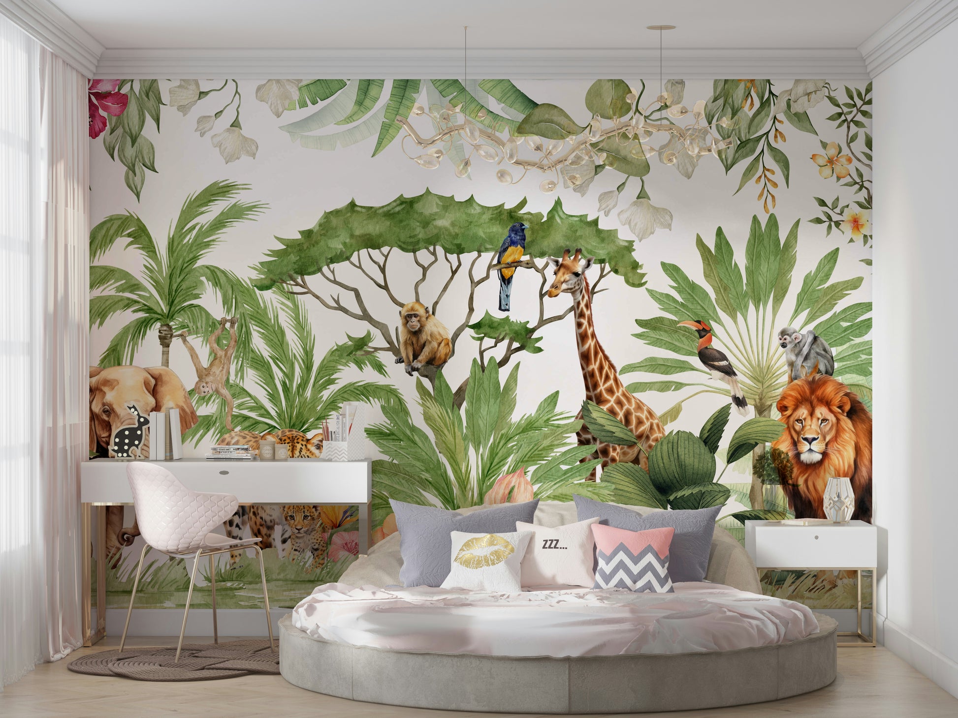 Artistic floral wallpaper for walls

