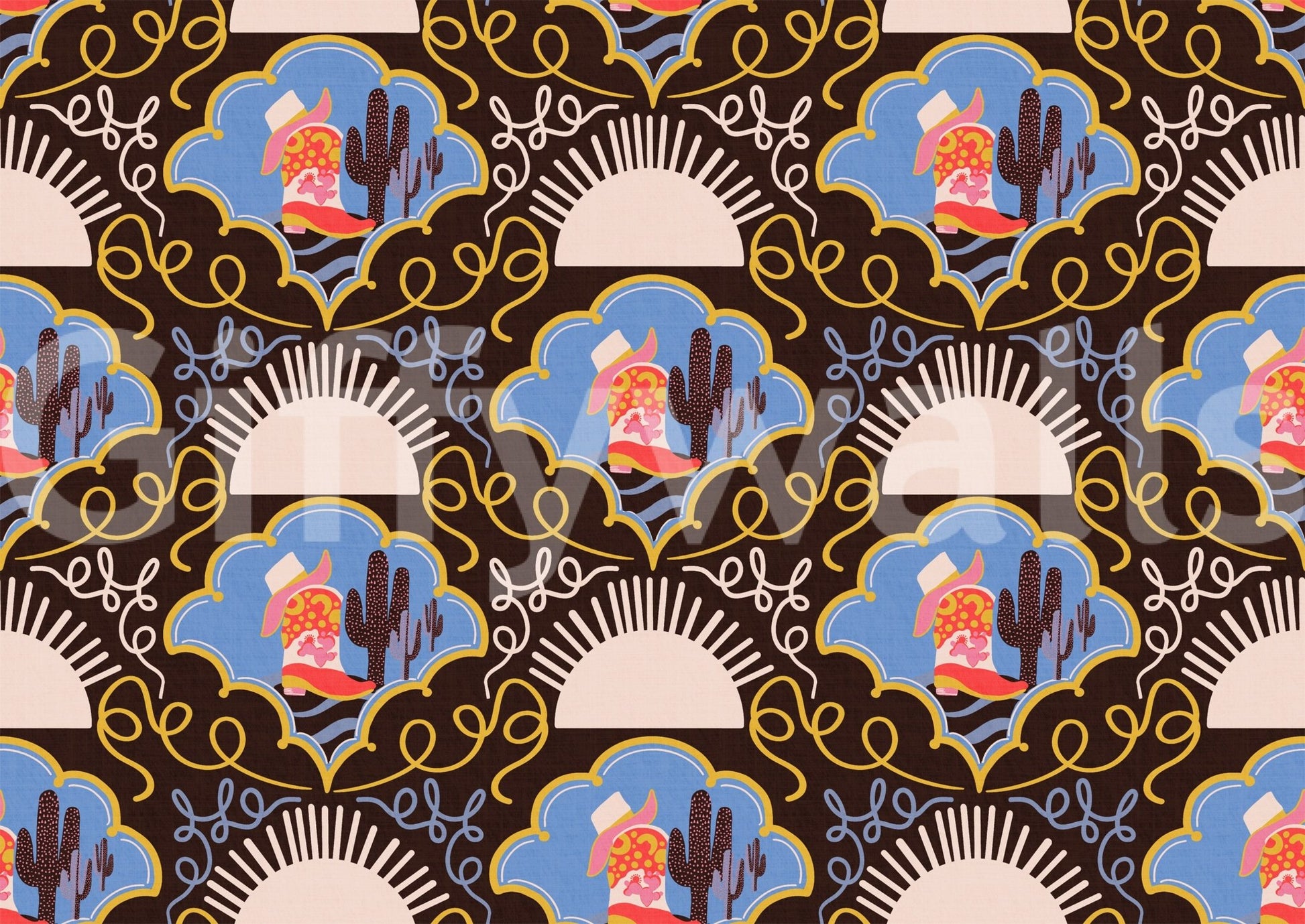 The image captures the spirit of the Wild West.

