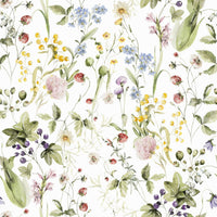 Watercolor Wildflower Dreams floral wallpaper for walls.