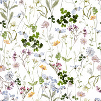 Wildflower Early Summer Meadow Wallpaper in a sunny breakfast nook.