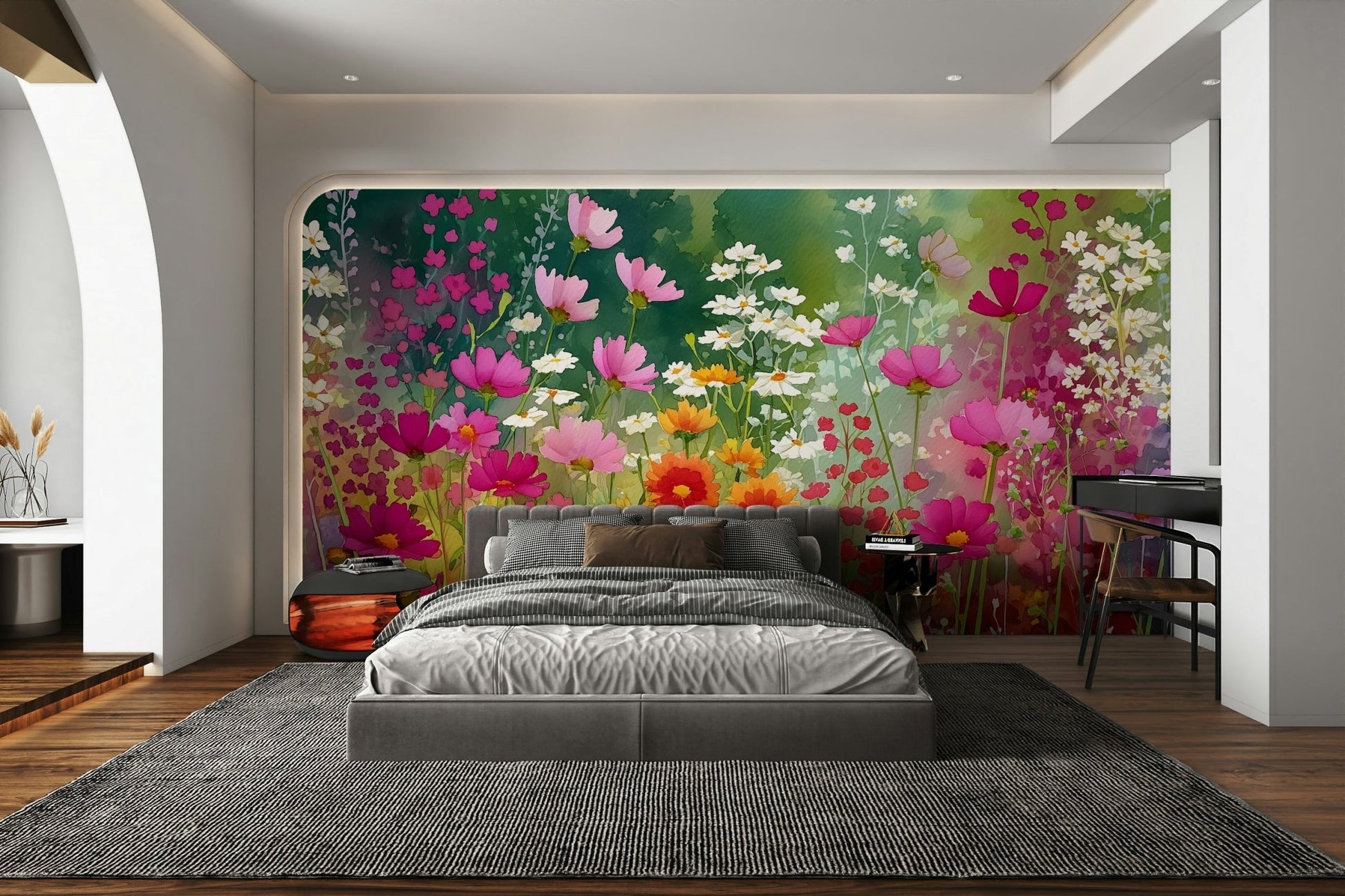 gentle watercolor painting mural

